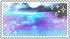 pixel button of purple and blue water
